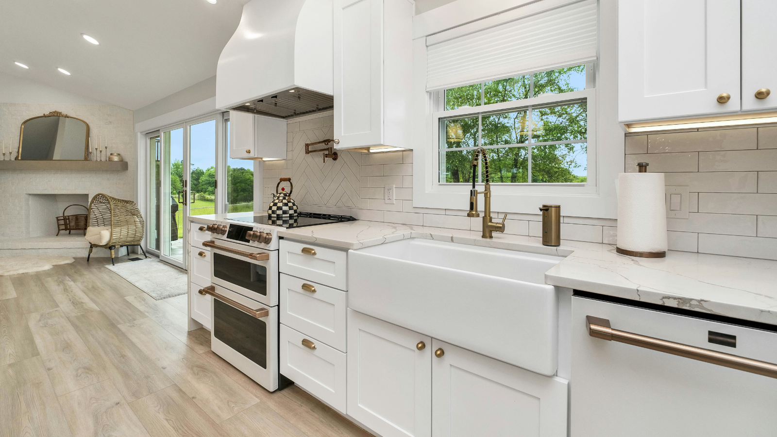 Clean kitchen prepared for new homeowners