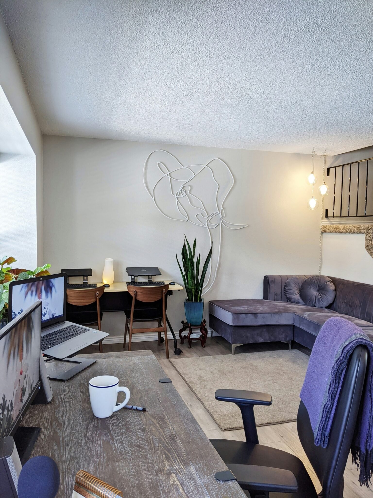 Organized office area prepared for daily operations