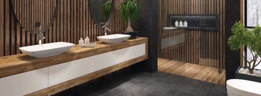 bathroom, cleaned and sanitized