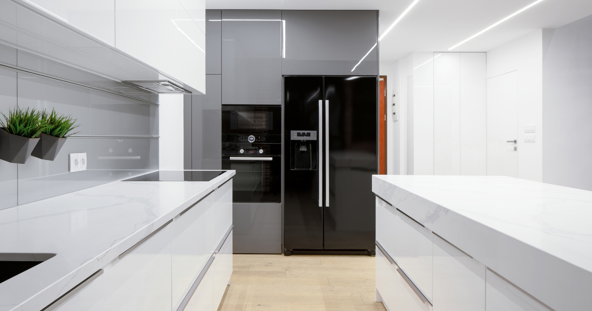 apartment kitchen after receiving a professional cleaning