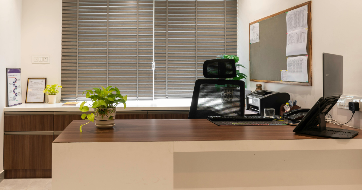 office desk, comfortable and ready to be used