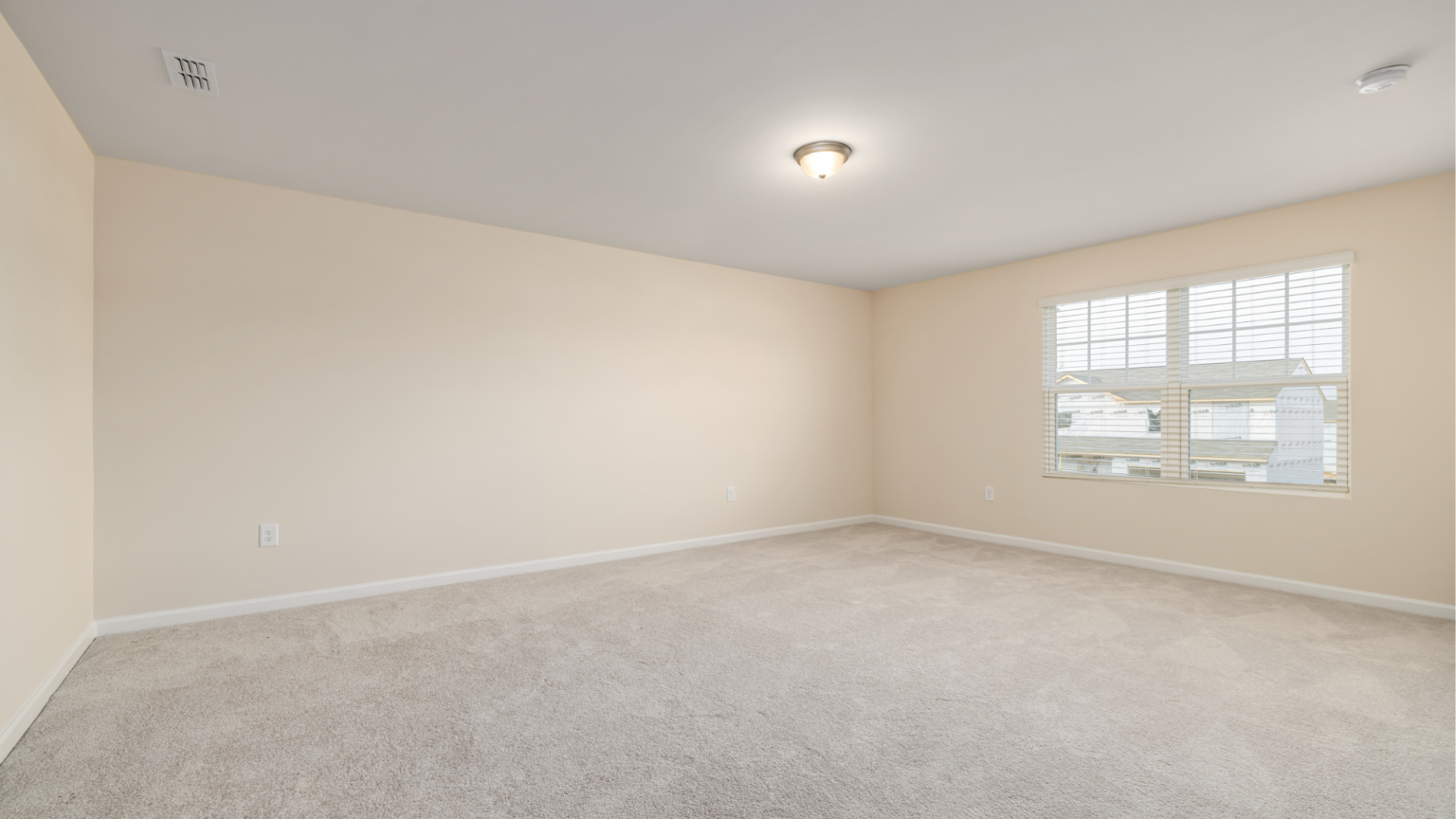 New room after a post-construction cleaning service