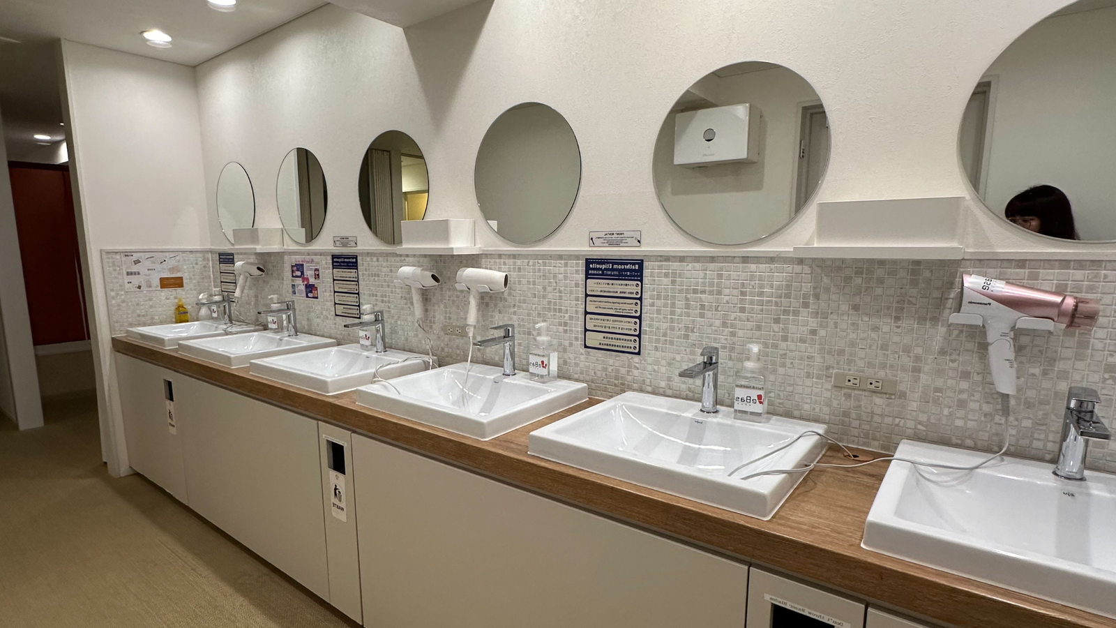 Commercial facility bathroom after a cleaning service done by experts