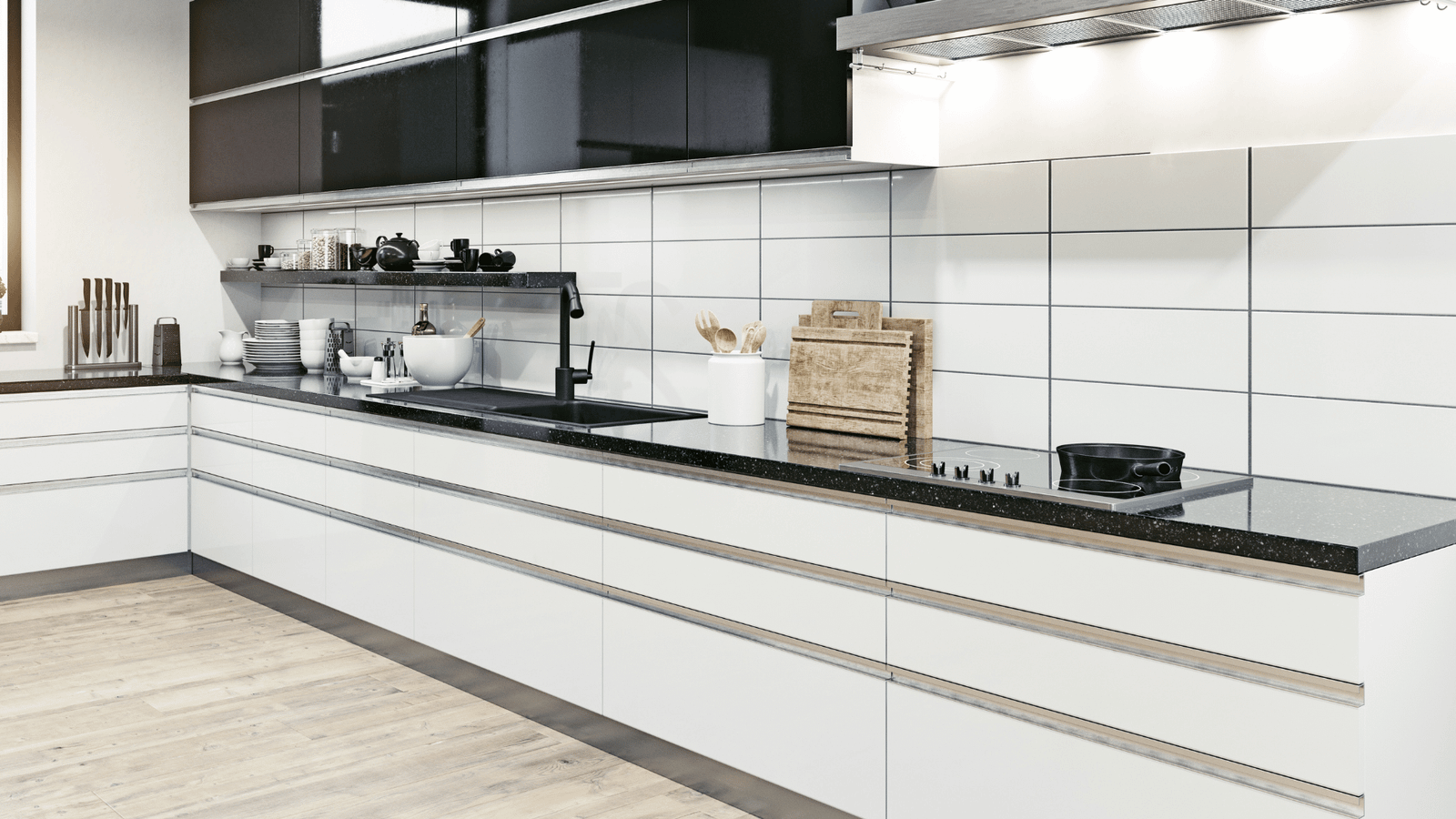 Kitchen after a professional post-construction cleaning service